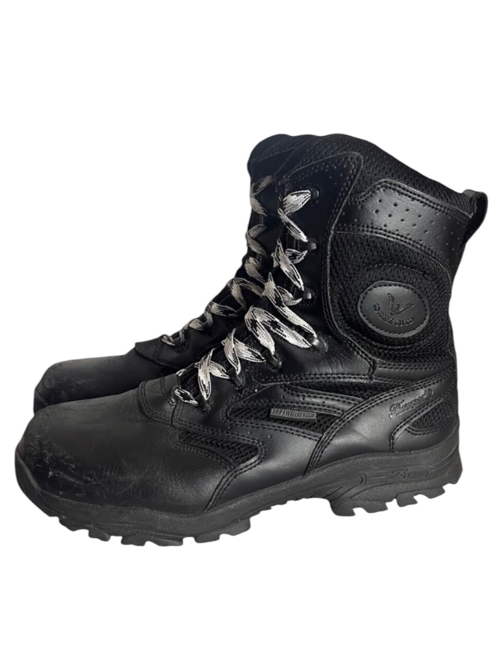 Thorogood The Deuce Leather Biker Boots Men 11 Black 8” Side Zip Combat Tactical